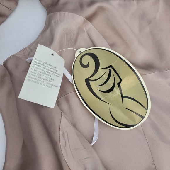 Vintage Watters and Watters Champagne Satin Bridesmaid Dress Size 2 - Picture 13 of 15